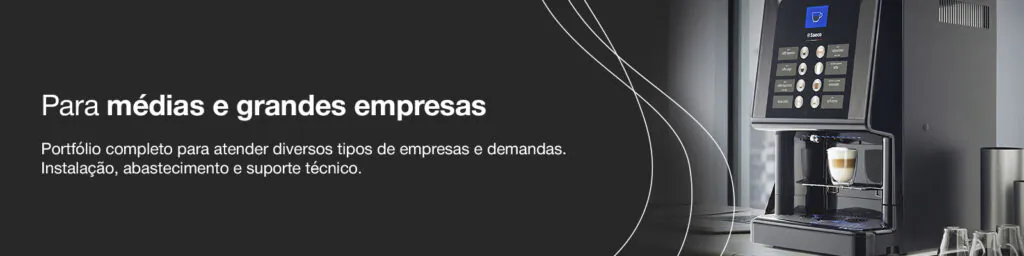 Máquinas de café para médias e grandes empresas. 
